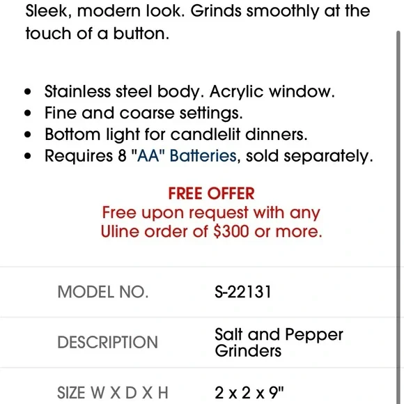 Silver Salt and Pepper Grinder Set - Picture 3 of 3